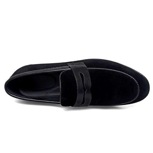Men's Genuine Suede Penny Loafers Slip-On Dress Shoes Lightweight Comfortable Breathable Non-Slip Formal Tuxedo Suit Shoes for Walking Wedding Business Casual Office Date Night Party4
