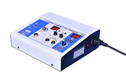 Image of Ultrasound with Tens 2 Channel Physiotherapy Machine Electrotherapy Combo for All Pain Relief Device Physiotherapy Equipment