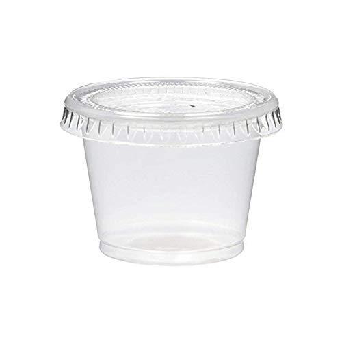 We Can Source It Ltd – 2oz Disposable Sauce Containers with Lids - Clear Plastic Portion Pots for Chutney, Vodka, Rum, Jelly Shot & Desserts - Biodegradable Cups for Takeaway, Catering - Pack of 1000 — image 1