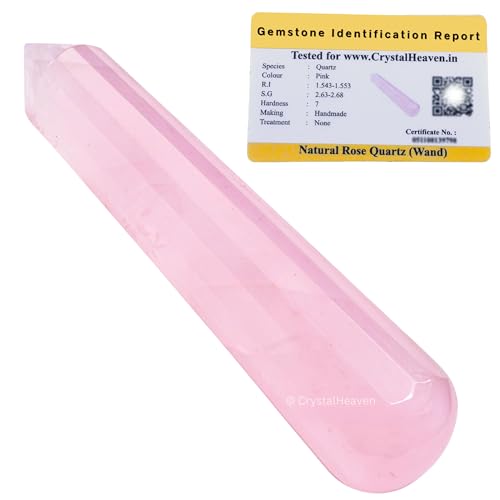 Image of Crystal Heaven Rose Quartz Wand-Pointed Crystal Wand For Energy Healing,Chakra Balancing,Meditation And Home Decor-Crystals And Healing Stones For Gift