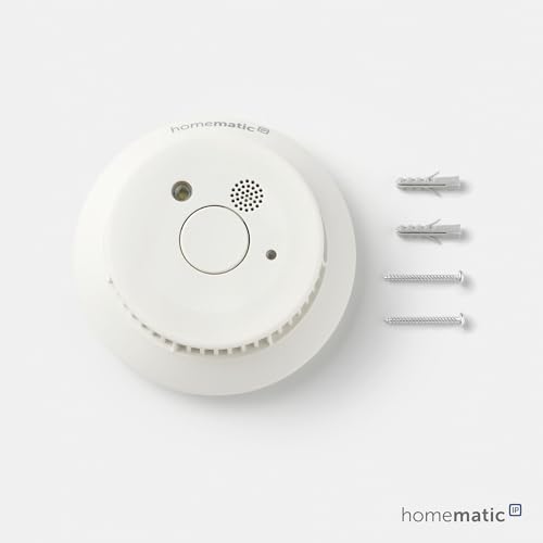 Homematic IP Smart Home Rauchwarnmelder mit Q-Label, Rauchmelder alarmiert lokal über die Sirene...