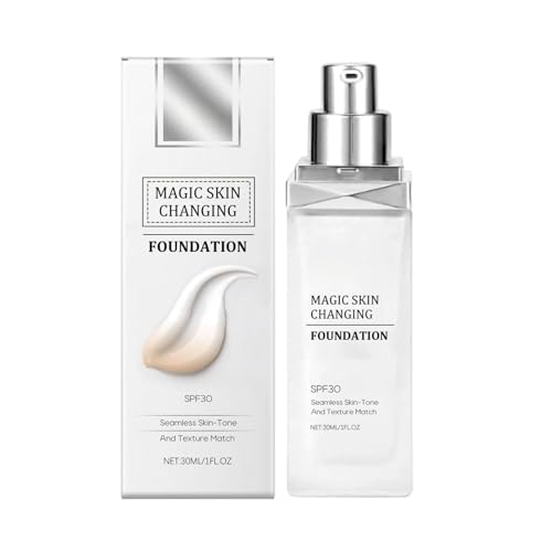 Base De Maquillaje Que Cambia De Color, Cobertura Natural Impecable Hidratación De Larga Duración, Maquillaje Líquido Para Piel Madura, Para Todo Tipo Pieles