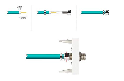 Presa satellitare per antenna, presa per cavi, da incasso, in vetro nero VL-C791ST-12 Presa satellitare per antenna, presa per cavi, da incasso, in vetro nero VL-C791ST-12