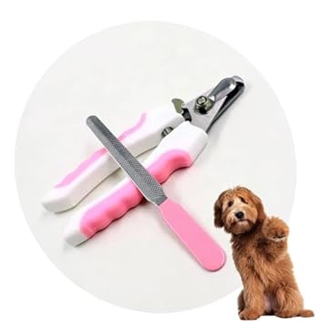 Cortador de Unha Pet e Lixa para Cachorro e Gatos Pequenos (Rosa)