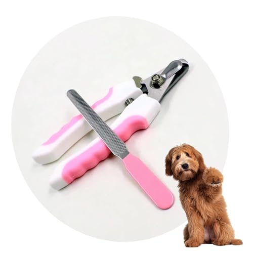Cortador de Unha Pet e Lixa para Cachorro e Gatos Pequenos (Rosa)