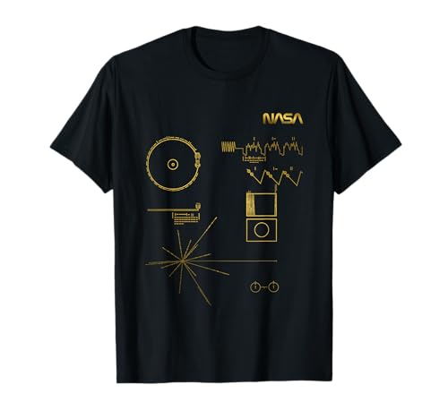 Nasa Voyager Golden Record Message Worm Logo famoso Camiseta