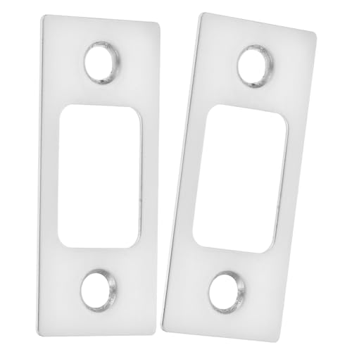 Mikikit Piastre Di Bloccaggio Per Porta in Acciaio Inossidabile 2 Pezzi Piastra Di A Catenaccio Distanziale Piastra Di Copertura Del Foro Della Porta Per Una Facile Installazione