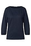 Street One Damenshirt mit U-Boot-Ausschnitt und 3/4 Ärm in Unifarbe