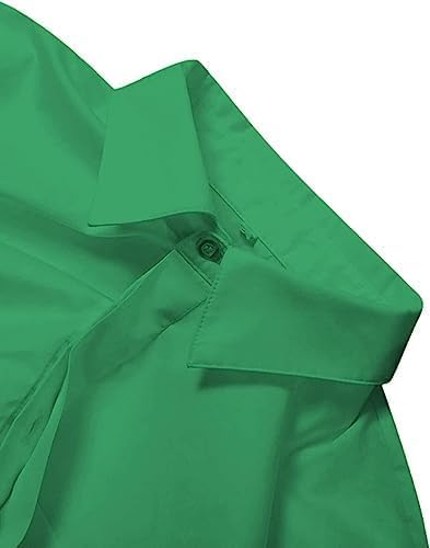 Remidoo Women's Casual Striped Cropped Button Down Shirt Long Sleeve Crop Top - Image 4