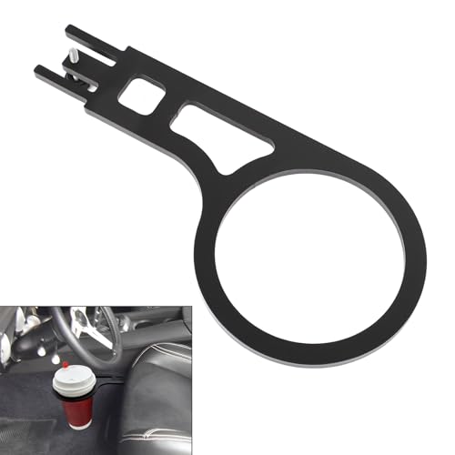 WIKIBB Water Cup Drink Seat Holder for Ford Mustangs 1965-1970/71-73 Models, Iron Seat Tracks Cup Holder for Ford Mustangs, Black Wear Resistant