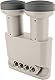 SCHWAIGER Monoblock Quad LNB 4fach digital HD 4K wetterfest für 4 Teilnehmer mit Wetterschutz F-Anschluss DVB-S DVB-S2 SAT Empfänger 2 Satelliten für Satellitenschüssel SAT-Empfang