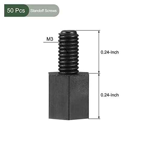 YOKIVE 50 Pcs M3 Standoff Screws, Nylon Hex PCB Standoffs with High Insulation Effect, Keep Height Consistent - Image 2