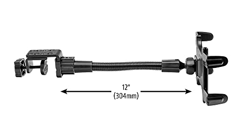 ARKON Mounts TAB801 Heavy-Duty Car or Truck Seat Rail Tablet Mount, Black & TAB086-12 Heavy Duty Tablet Clamp Mount with 12 inch Neck for iPad Pro iPad Air Galaxy Note 10.1 Retail Black