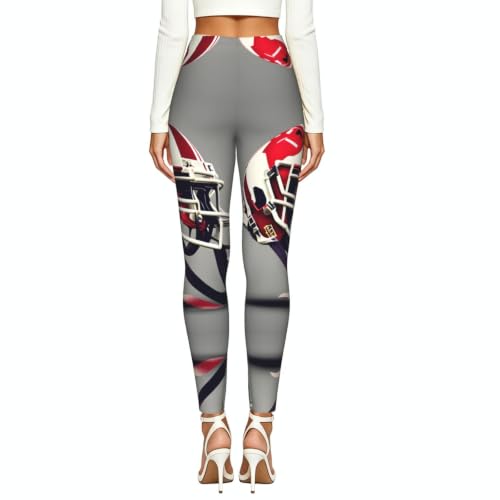 Leggings de compresión cómodos y suaves con diseño de fútbol americano 3