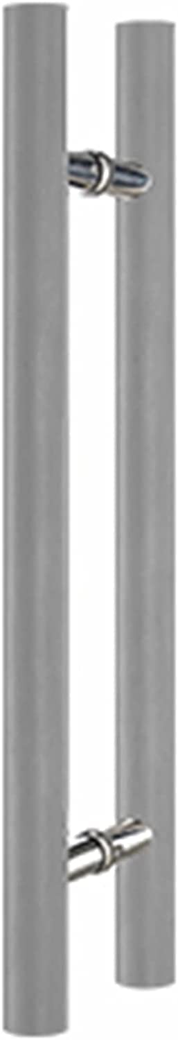 Niusabou Gray Door Handle Barn, Wooden Sliding Barn Door Handle 2 Sided H Sround Bar For Glass Multicolor 40-150Cm(,40Cm/1.3Ft)