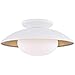 Mitzi H368601M-WH/GL Cadence Semi Flush, 1-Light 40 Watts, White/Gold Leaf