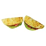 WHAMVOX 2 Stück Realistisches Pfannkuchenmodell Täuschend Echte Gefälschte Pfannkuchen aus Detailgetreue Küchen Restaurantdekoration Künstliches Morgenessen Food deko