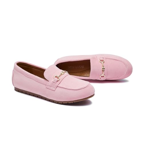 Image of BGSTGUDS Women's Wide Loafers Shoes Cute Dressy Shoes Ladies Comfort Slip Ons Work Shoes