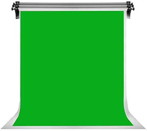 FHZON Green Screen Backdrop Without Stands Polyester Fabric Machine Washable Background Solid Color Pure Photography Photo Video Studio Booth Props 5x7ft YFH003