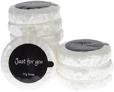 Travel Toiletries - Just for You Soap 20ml (Pack of 100), Weight: 15 grams per Soap, Dimensions: 45(Dia) x 10mm, REACH Compliant Hotel Soaps, Pleasant Fragrance, Individually Wrapped Soaps | GF951