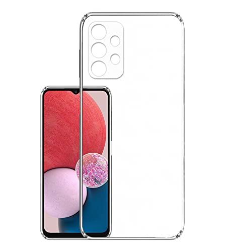 Image of Soft Flexible Silicone Back Cover Compatible with Samsung Galaxy A13 4G, Transparent Case