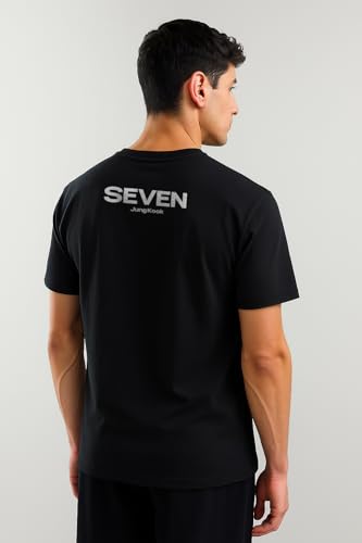 Image of BTS Jungkook Seven Song Crew Neck T-Shirt Black