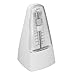 Mechanical Metronome, High Hardness Plastic and Metal, Professional Adjustable Beat Range, for Piano Guitar Violin, Operated by Spring without Battery (White)