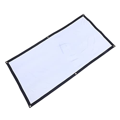 Happyyami 1Set Foldable Projector Screen Portable Indoor Outdoor Projection Screen with Border Durable Material for Movies Office Presentations