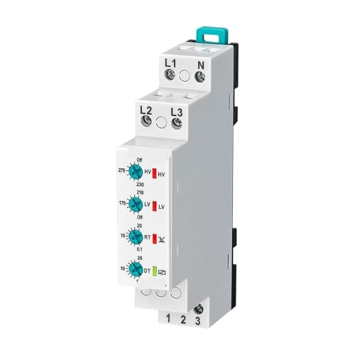 Relé de secuencia de fase trifásico GKV-12 380V CA con neutro para cuadros de automatización