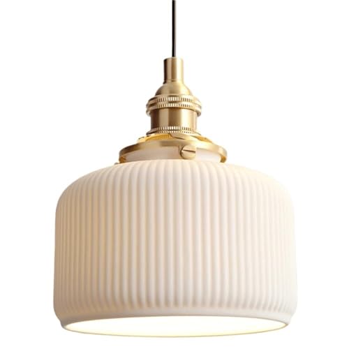 Suspension céramique style japonais E14 lustre une tête pour porche et balcon