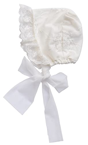 Haute Baby Corinne Baptism Christening Valentine's Day Take Me Home Gown with Floral Combo – Includes Receiving Blanket & Bonnet (0-3 Months, White)3