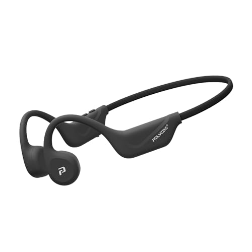POLVCDG Bone Conduction Headphones,Open Ear Headphones with Mic,Wireless Bluetooth Running...