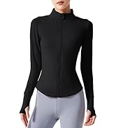 Locachy Women's Full Zip Lightweight Athletic Workout Jacket Slim Fit Sports Running Yoga Sportwe...