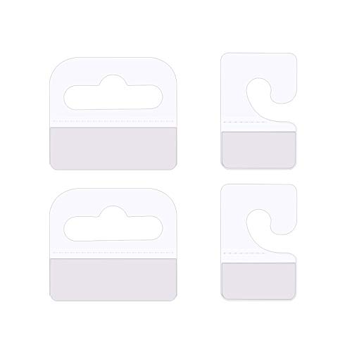image for SnowTing 120Pcs Self Adhesive Plastic Hang Clear Tabs Hooks Display Ca