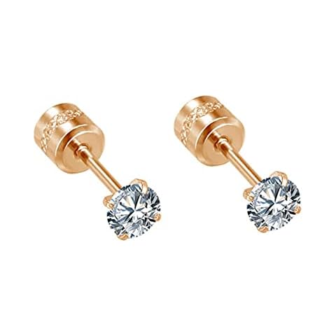 ANAZOZ Men and Womans Earrings Studs Rose Gold Cover