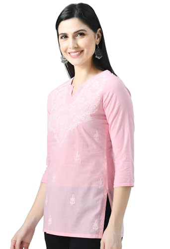 Image of QAZMI Women's Cotton Straight Embroidered Kurti