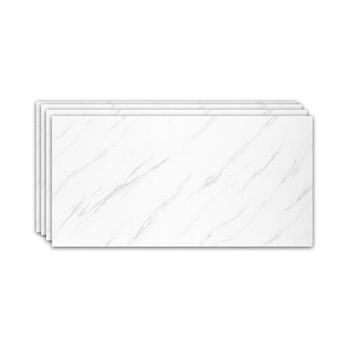 IZODEKOR Marble Look Cladding - 4 Pcs 120x60cm – Panels for Bathroom, Kitchen & Bedroom, Alternative to Tiles, Shower Panels, Granite Effect PVC | Ice Berg Grey