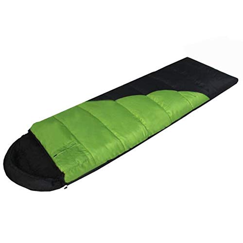 Preisvergleich Produktbild RJQIN Schlafsack Verdickung Winter Warm bleiben Im Freien Camping Baumwolle Schlafsack Reisen Bergsteigen Winddicht Anti-kalt Wasserdicht Tragbar Umschlag Grün und Schwarz Kann verlinkt Werden