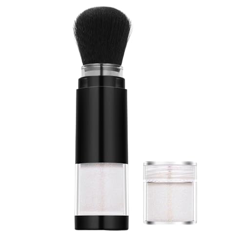 Purpurina facial para mujer, polvo iluminador impermeable, polvo brillante facial impermeable para labios, clavícula, mejillas, resaltador de ojos de larga duración