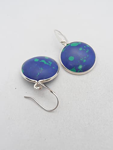 Boucles chrysocolle en argent 925, l'éclat des pierres naturelles sur vous - 5