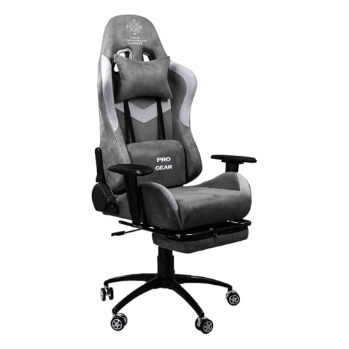 Image of Casa Copenhagen , Designed in Denmark,High-Back Italian Leather Gaming Ergonomic Chair with Footrest, Luxurious Memory Foam Seating & Multi Function Arm- Magistic Black & Grey