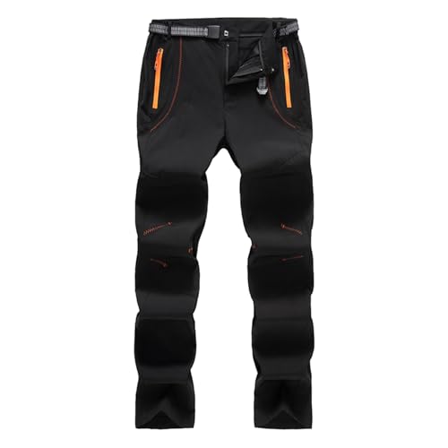 Men's Snow Ski Pants Winter Fleece Lined Warm Pants Color Block Plus Size Waterproof Camping Outfits Fashion 2025