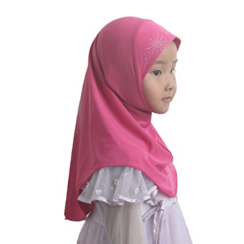 Girls Kids Muslim Hijab Islamic Scarf Shawls Simple Style about 45cm for 2 to 6 years old Girls2