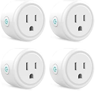 Mini Smart Plug, Wi-Fi Outlet Socket Works with Alexa and Google Home, Remote Control with Timer Function, No Hub Required, ETL FCC Listed (4 Pack),White