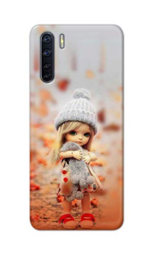 Image of PRINTFIDAA Doll Cute Girl Amazing Beauty Little Kid Child Playing Hard Back Cover for Oppo F15 / Oppo A91 / Oppo F15s / Oppo Reno 3, CPH2001, CPH2021 Back Cover -(P6) KAT1001