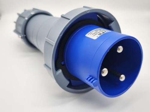 Conector industrial 3 pines 125A IP67 para bases aéreas y cuadros eléctricos de 250V 6
