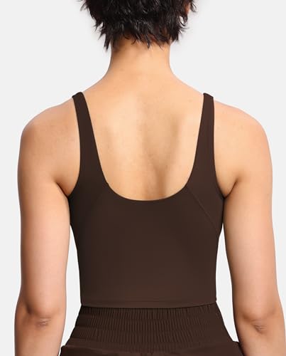 Image of THE GYM PEOPLE Womens' Sports Bra Longline Wirefree Padded with Medium Support