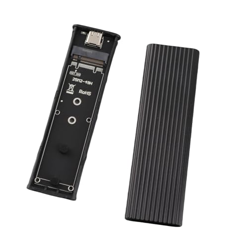 Adaptador Carcasa M.2 NGFF SSD con interfaz Tipo C aluminio negro miniatura 5