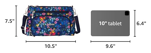 Image of Baggallini Original Everyday 11x7.5 Crossbody Bags Rfid Protected Lightweight Nylon Zippered Travel Purse