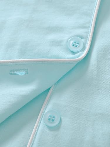 Image of Latuza Women's Petite Size Button Down Pajamas Set Long Sleeve